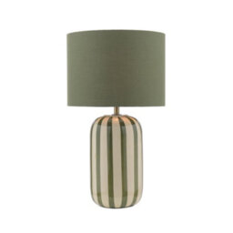 Pagazzi Lighting Pagazzi Zella Green Striped Table Lamp - thumbnail 3