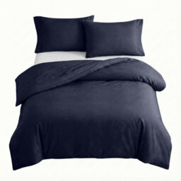 Ameha Duvet 13.5 Tog With Navy Duvet Cover & Matching Pillowcases, Breathable, Bedding Set, Super King 260X220Cm - thumbnail 5
