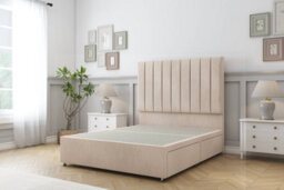 "Comfort Tokyo Sand Naples Divan Bed Base 2 Drawers Same Side - 54"" Floor Standing  2'6 Small Single" - thumbnail 2
