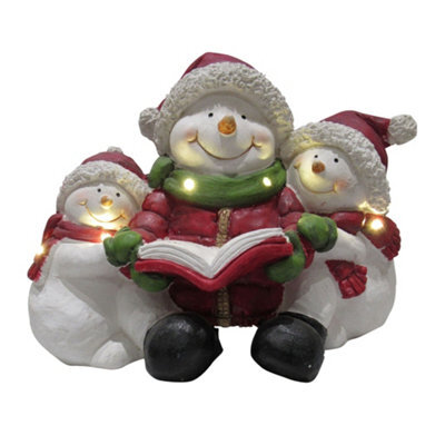 SecureFix Direct Light Up Snowman Family Christmas Figurine (Xmas Led Festive Ornament) - image 1