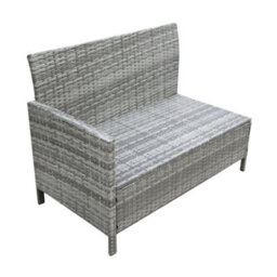 Alia Rattan Garden Corner 6 Seater Outdoor Sofa Dining Set With Glass Table Grey, Garden Furniture Set - thumbnail 7