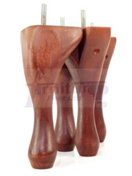 L&F Queen Anne Wooden Legs 150mm Mahogany Stain High Set Of 4 Replacement Furniture Feet Chairs Sofas Footstools M10 (10mm) - thumbnail 6