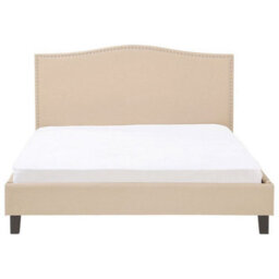Beliani Bed Fabric Montpellier 180 X 200 Cm (Eu Super King) Beige - thumbnail 4