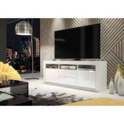 Creative Furniture Shine Tv Unit 160Cm - White With Gloss Doors - thumbnail 6