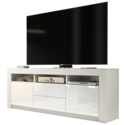 Creative Furniture Shine Tv Unit 160Cm - White With Gloss Doors - thumbnail 7