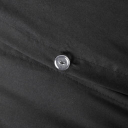 OHS Duvet Cover Set Frill Edge Microfibre Quilt Decor Bedding, Black - Double - thumbnail 4