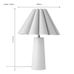 Harbour Studio Riley Wire Oval Cream Antique Brass Effect Table Lamp - thumbnail 7
