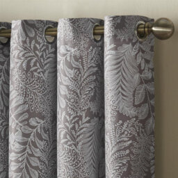 Luxury Living Ferndown Eyelet Ring Top Curtains Latte - thumbnail 3
