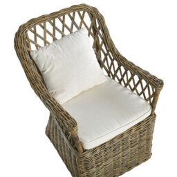 Beliani Garden Armchair Maros Rattan Natural - thumbnail 6