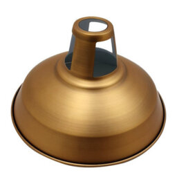 Industrial Vintage Deckenleuchte Gelb Messing, Semi Flush E27 Lampe Im Scheunen Stil - thumbnail 4