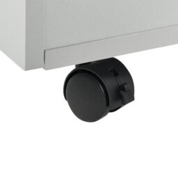 Wyld And Coco Light Grey 2-Drawer Office Storage Unit On Castors With Key Lock, W40 X D40 X H62Cm - thumbnail 9