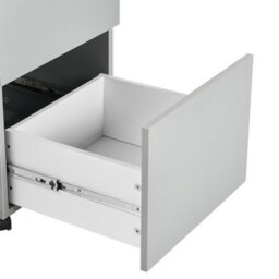 Wyld And Coco Light Grey 2-Drawer Office Storage Unit On Castors With Key Lock, W40 X D40 X H62Cm - thumbnail 8
