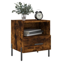 Berkfield Modern Bedside Cabinets 2 Pcs Smoked Oak 40X35X47.5 Cm Engineered Wood - thumbnail 4