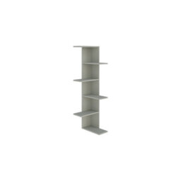 Decortie Saso Modern Corner Bookcase Shelving Unit Display Unit Ash Green Medium 141(H)Cm - thumbnail 2