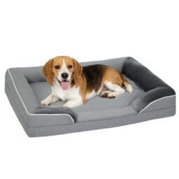 Pawhut Dog Sofa Bed, Washable Pet Bed With Non-Slip Bottom, Grey - thumbnail 2