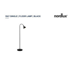 Nordlux Ray Metal Floor Lamp White Inner Black,mains - thumbnail 4