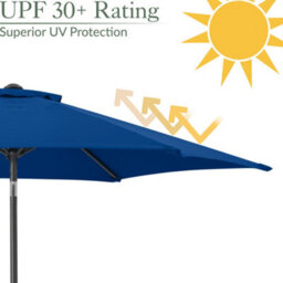Christow 2.7M Crank And Tilt Parasol With Uv Protection - thumbnail 5