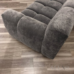 Aluxo Harlem 3 Seater Boucle Sofa Chocolate Velvet Deep Stitch 5 Year Warranty - thumbnail 3