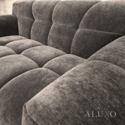 Aluxo Harlem 3 Seater Boucle Sofa Chocolate Velvet Deep Stitch 5 Year Warranty - thumbnail 5