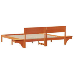 Berkfield Modern With Headboard Wax Brown 200 X 200 Cm Solid Pine Wood - thumbnail 7