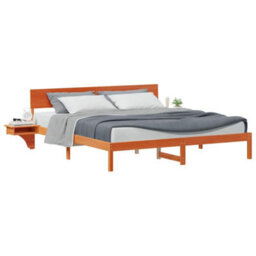 Berkfield Modern With Headboard Wax Brown 200 X 200 Cm Solid Pine Wood - thumbnail 3