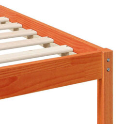 Berkfield Modern With Headboard Wax Brown 200 X 200 Cm Solid Pine Wood - thumbnail 8