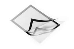 Durable Duraframe Self-Adhesive Frame A4 Silver Pack Of 2 Document Frame For Professional Internal Signage Self-Adhesive - thumbnail 1