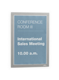 Durable Duraframe Self-Adhesive Frame A4 Silver Pack Of 2 Document Frame For Professional Internal Signage Self-Adhesive - thumbnail 3