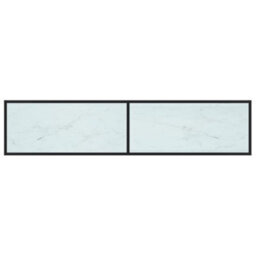 Berkfield Tv Cabinet White Marble 180X40X40.5 Cm Tempered Glass - thumbnail 5