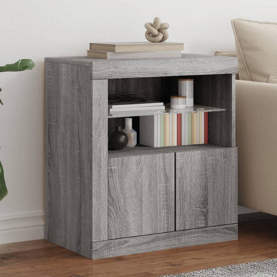 Berkfield Sideboard With Led Lights Grey Sonoma 60.5X37X67 Cm - image 1