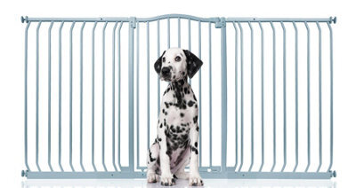 Bettacare Extra Tall Curved Top Dog Gate, 179Cm - 188Cm, Matt Grey, Extra Tall 100Cm In Height, Pressure Fit Pet Gate - image 1