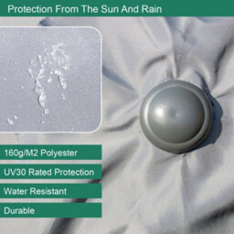 Gardenkraft 14730 2.7M Grey Outdoor Garden Parasol - thumbnail 6