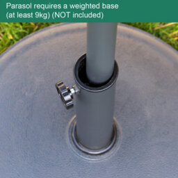 Gardenkraft 14730 2.7M Grey Outdoor Garden Parasol - thumbnail 7