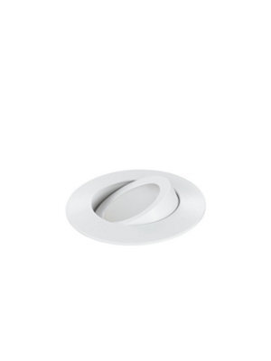 Luminosa Lighting Luminosa Zenit Led Recessed Adjustable Downlight White, Ip44 400Lm 3000K 9X2.5Cm