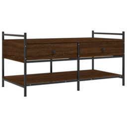 Berkfield Stylish Coffee Table Brown Oak 99X50X50 Cm Engineered Wood - thumbnail 1
