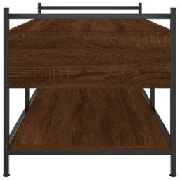 Berkfield Stylish Coffee Table Brown Oak 99X50X50 Cm Engineered Wood - thumbnail 7