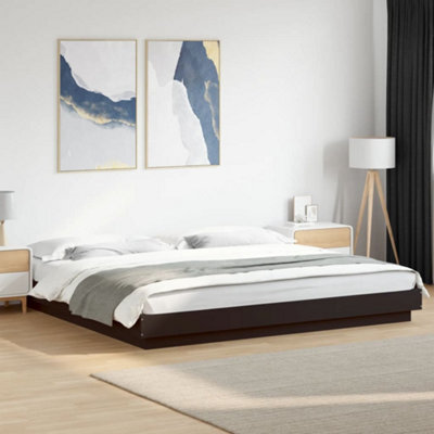 Berkfield Bed Frame With Led Lights Without Mattress Black 180X200Cm - image 1