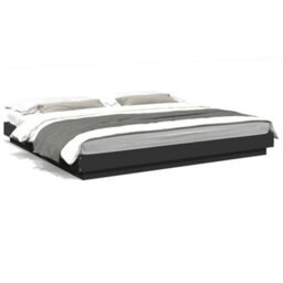 Berkfield Bed Frame With Led Lights Without Mattress Black 180X200Cm - thumbnail 2