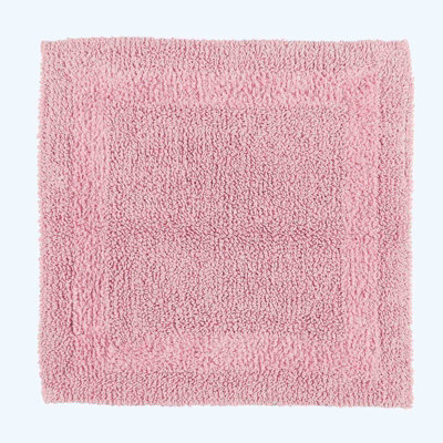 Homescapes Luxury Reversible Cotton Shower Mat - Blush Pink - image 1