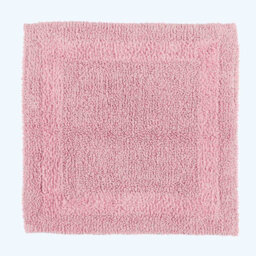 Homescapes Luxury Reversible Cotton Shower Mat - Blush Pink - thumbnail 1