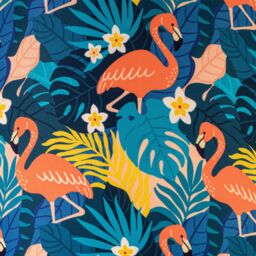 Printed Multicoloured Flamingo Cylinder Lamp Shade (D)30Cm - thumbnail 5