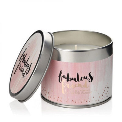 Widdop Gifts Fabulous Friend Fig And Jasmine Scented Candle - Pink, 66 X 80 mm