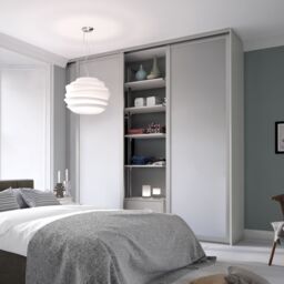 Spacepro 1 Panel Matt Dove Grey Sliding Wardrobe Door (H)2220mm (W)610mm - thumbnail 4
