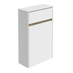 Plum&clay Norton White & Oak Back To Wall Toilet Wc Unit Bathroom Furniture