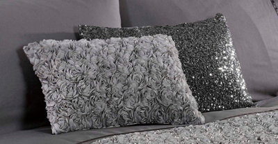 Rapport Limoge Raised Roses Floral Filled Cushion