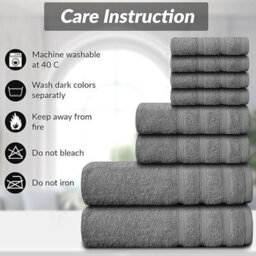 Casabella Luxury 100% Egyptian Cotton Towel Bale 8 Pieces 550 Gsm - thumbnail 4
