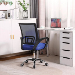 Swivel Office Chair With Adjustable Height  Breathable Mesh Back - thumbnail 5