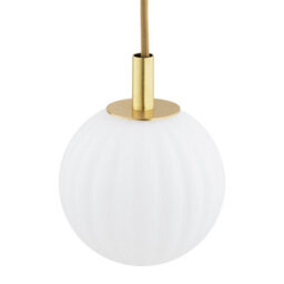 Luminosa Lighting Luminosa Paloma Cluster Pendant Ceiling 5 Light Opal Matt (Fluted), Brushed Brass - thumbnail 4