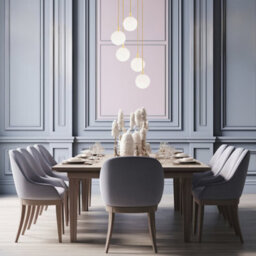 Luminosa Lighting Luminosa Paloma Cluster Pendant Ceiling 5 Light Opal Matt (Fluted), Brushed Brass - thumbnail 3
