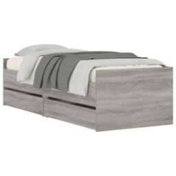 Berkfield Bed Frame With Drawers Without Mattress Grey Sonoma 90X190 Cm Single - thumbnail 3